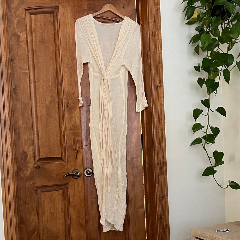 Jen's Pirate Booty Cream Maxi Dress